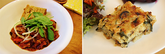 Rosemary skillet cornbread and quinoa and squash gratin