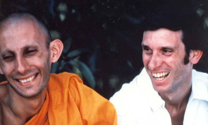 L to R: Jack Kornfield and Joseph Goldstein. Jack ordained twice in Thailand with Ajahn Chah.