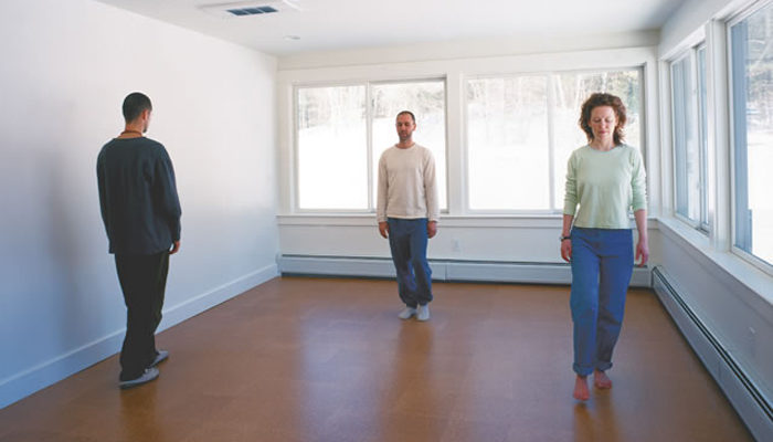 The Forest Refuge has several rooms for walking meditation.