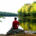 A moment of quiet reflection at nearby Gaston Pond.