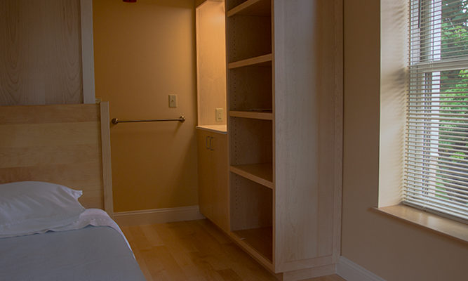 All accommodations are single rooms, simple yet comfortable.