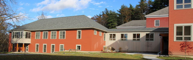 A panorama of the finished new dormitory and the enclosed connector, fall 2013. Thanks to the generosity of our community, our ‘Single Rooms for All’ vision of greater accommodation privacy became a reality.
