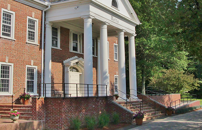 The front entrance project also involved new steps and brick paving leading up to the main door. 